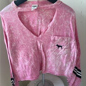 Victoria's Secret Pink Tie-Dye Long Sleeve Top